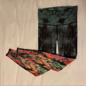 teeki eagle feather green hot pant leggings size s